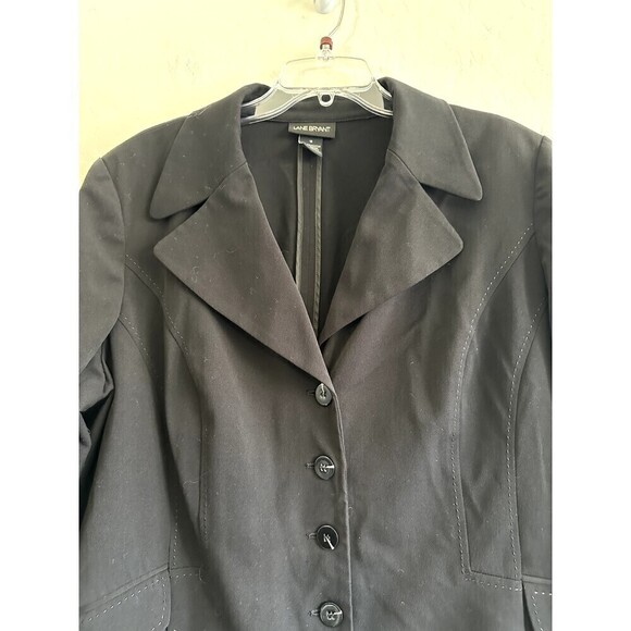 Lane Bryant Woman's Black Blazer Size 18 Career Work Formal Office Modern - Picture 10 of 15